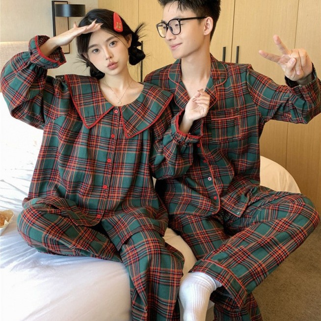 Couple's Loungewear, plaid, wintery