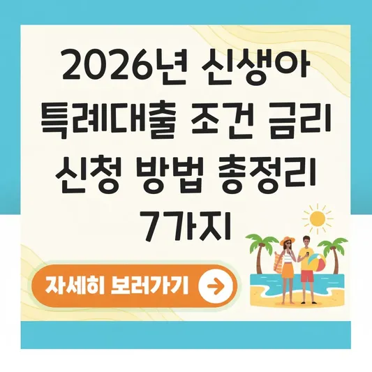 신생아 특례대출 조건 금리 신청 방법 대표 이미지