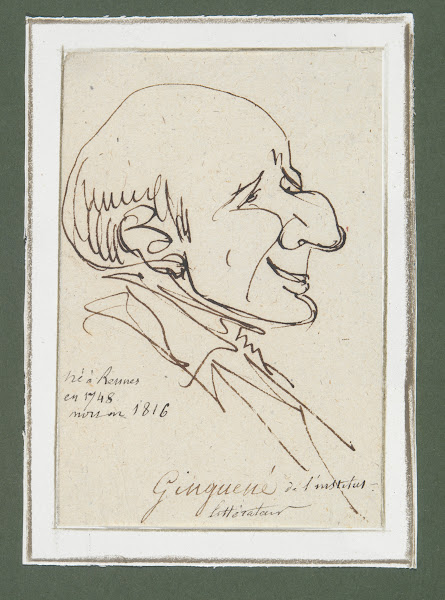 Caricature of Pierre LouisGinguene