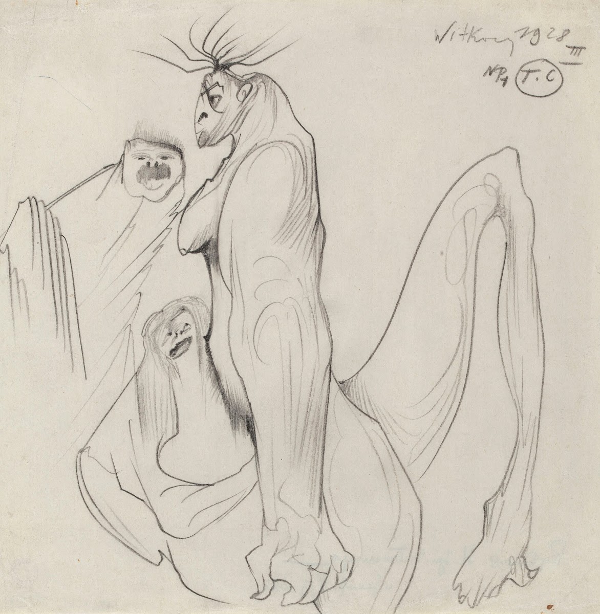 Symbolic composition with three figures 1928