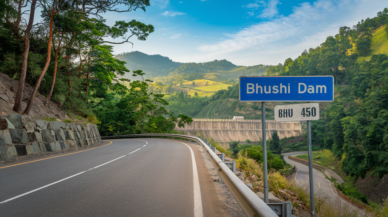 mumbai to lonavala bhushi dam distance