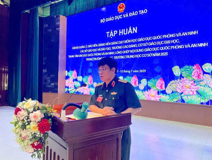 Trung tâm Giáo dục Quốc phòng và An ninh tham gia tập huấn môn học Giáo dục Quốc phòng và An ninh năm 2025
