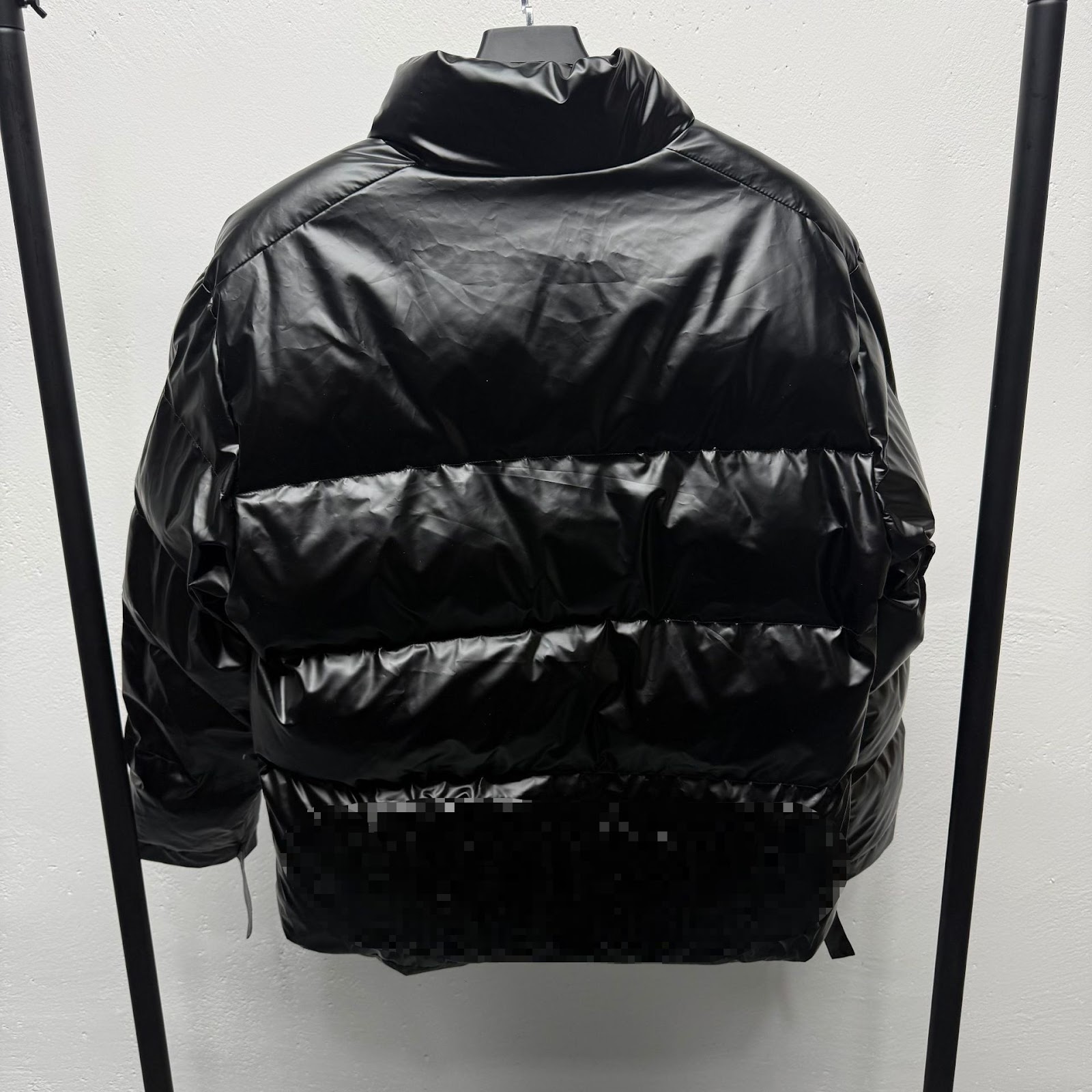 Men's Streetwear Quilted Jacket with Letter Print