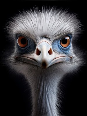 Ostrich Face Picture