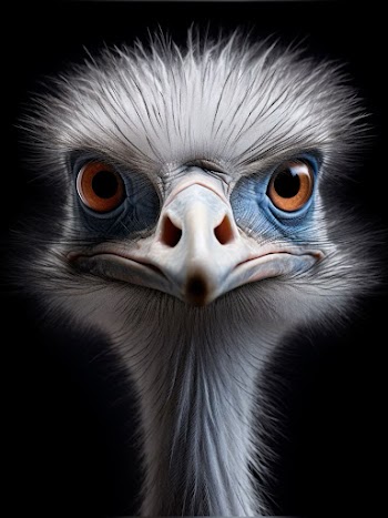 Ostrich Face Picture