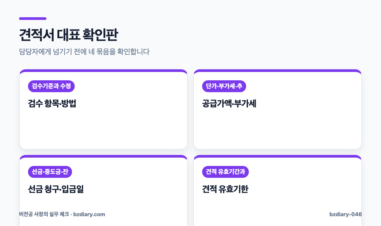 견적서 대표 확인판