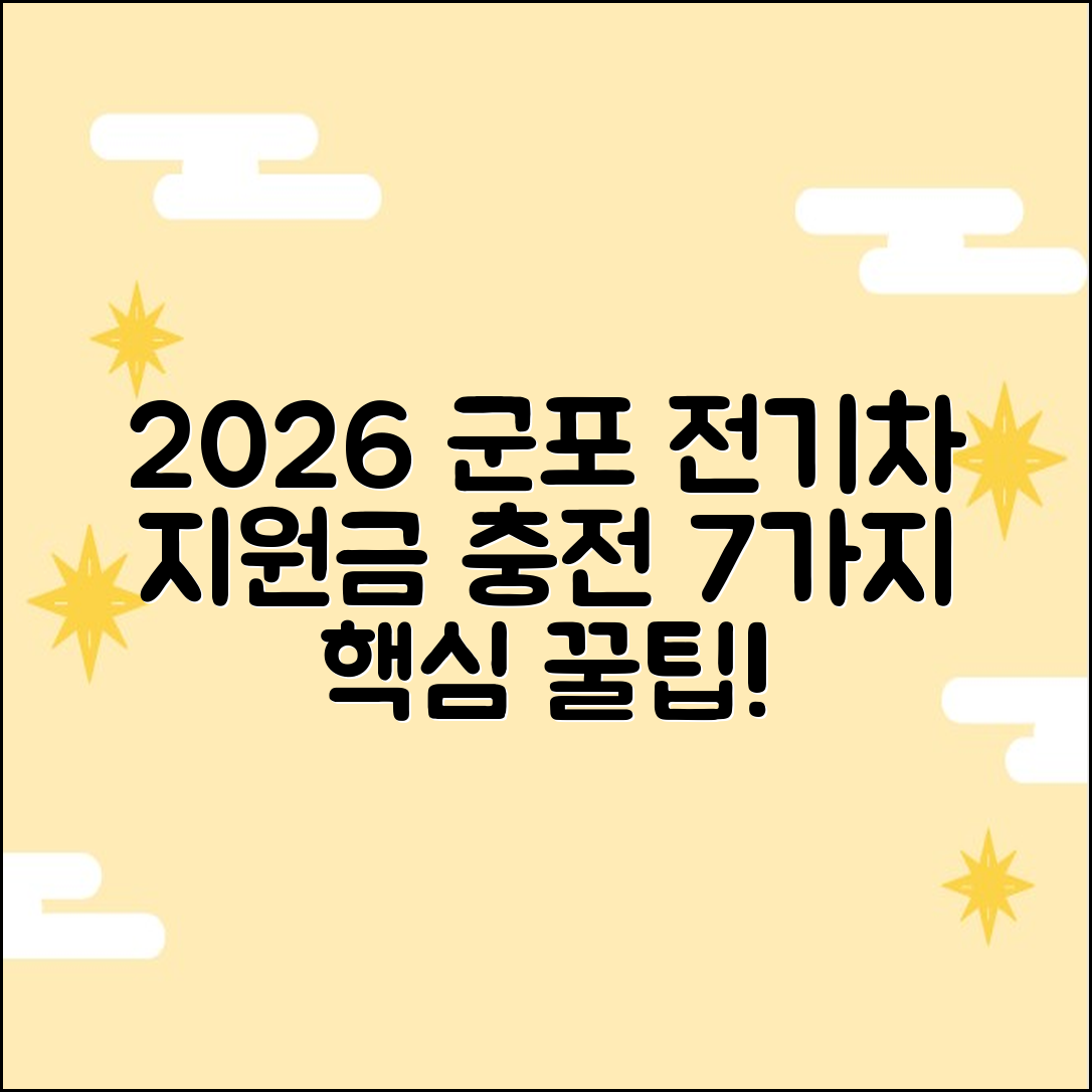 2026 군포시 전기차 지원금, 충전 인프라 7가지 핵심