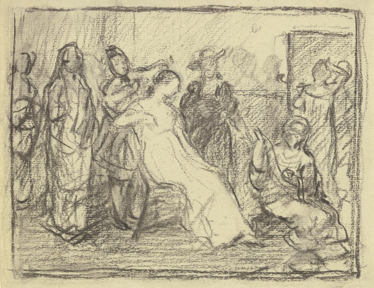 Vorbereitung zum Kostümball ca 1879 1880