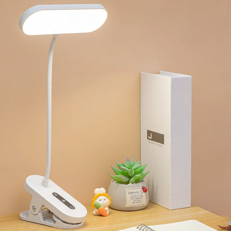 LED-Klemmlampe für Schreibtisch und Nachttisch, dimmbar