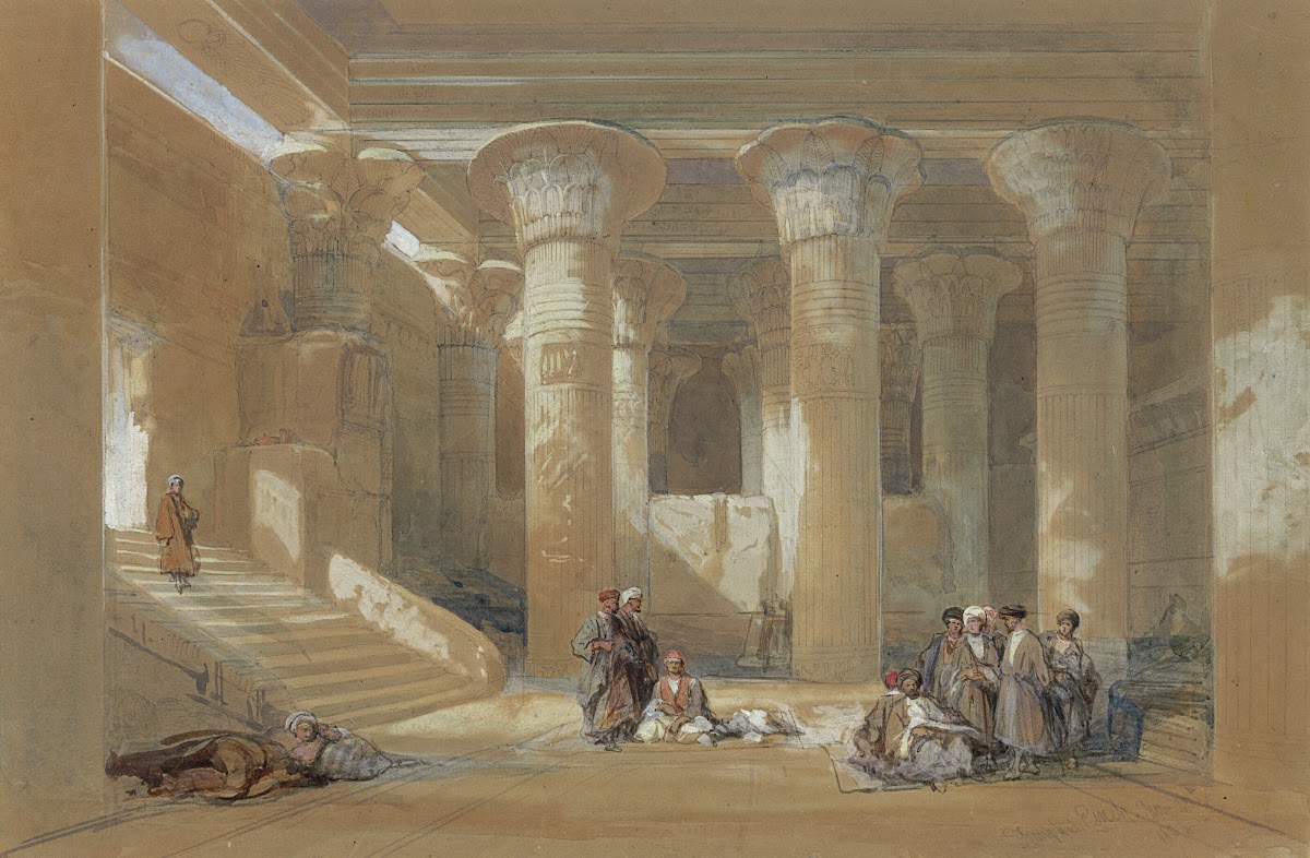 The Grand Portico at the Temple at Esneh Egypt 1838
