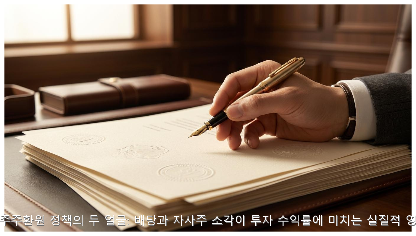대형주 주주환원 정책의 두 얼굴: 배당과 자사주 소각이 투자 수익률에 미치는 실질적 영향 분석 핵심 안내 및 분석 인포그래픽 (3)