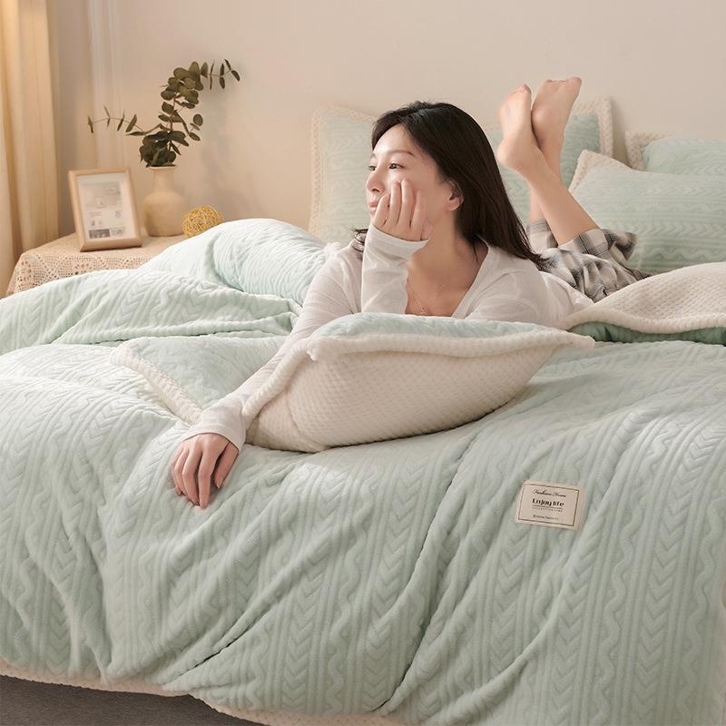 Flauschige Flanell-Wohndecke, einfarbig, für alle Jahreszeiten