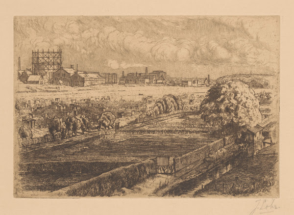 Gezicht op de Slatuinen in Amsterdam 20th century