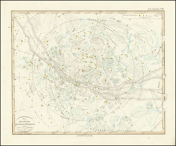 Celestial Map Of The Northern Hemisphere 1840