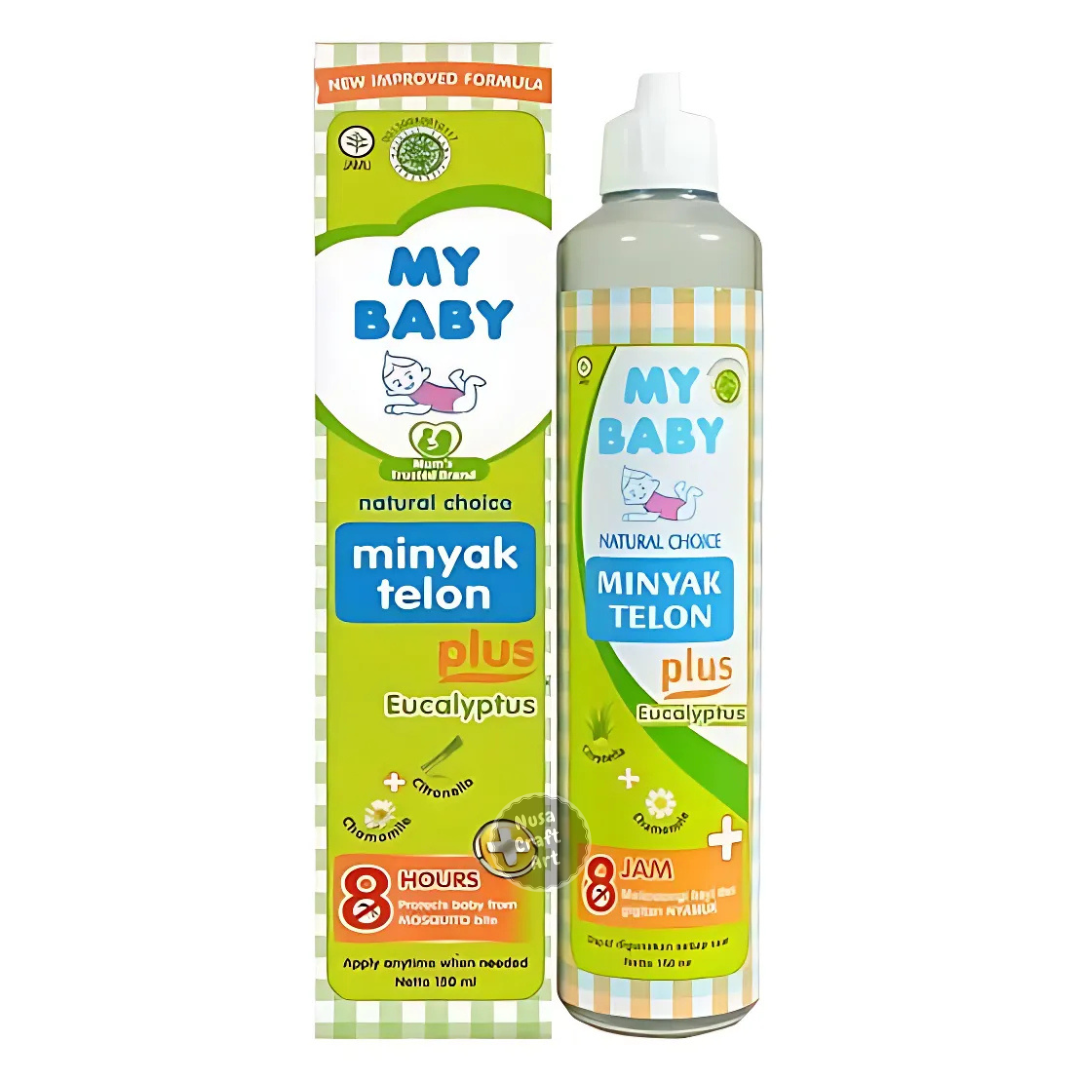 My Baby Oil Plus Natural Eucalyptus Citronella Oil Minyak Telon Bayi Anak 150 ml