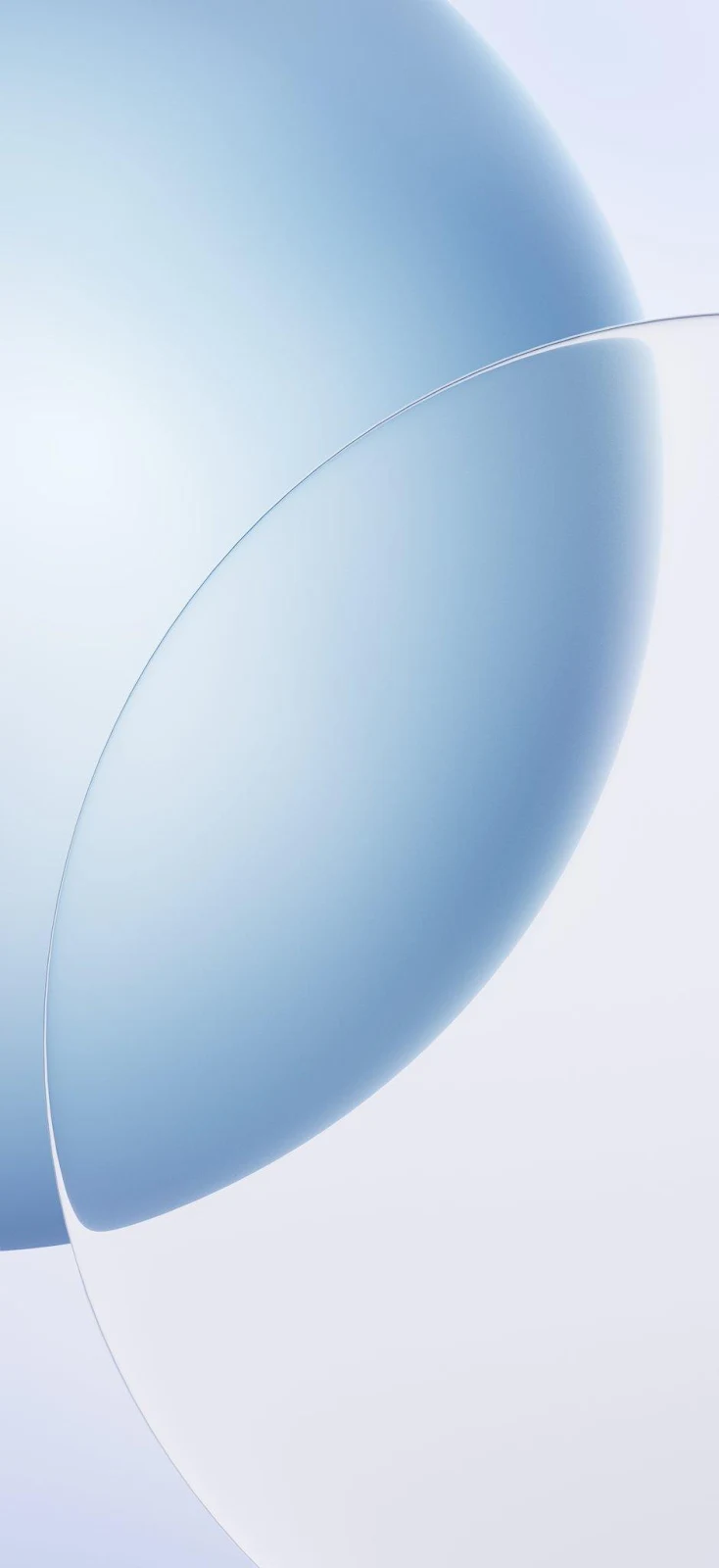 Minimalist Blue Glass Spheres - 3D Digital Render iPhone Wallpaper (940x2048)