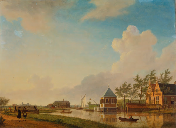 A view of Buitenplaats Groeneveld on the river Holendrecht between Ouderkerk aan