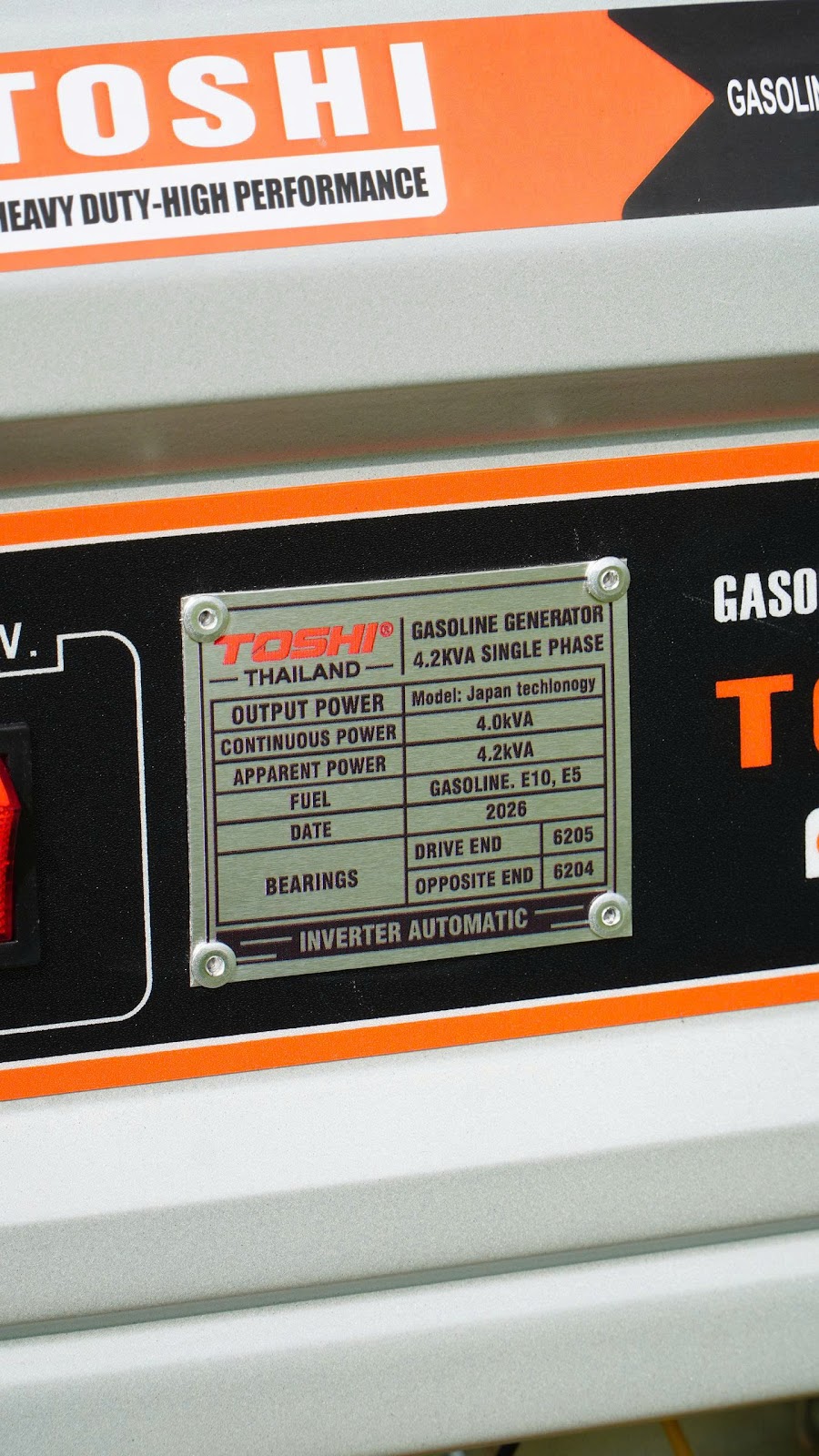 Máy phát điện 4.2Kw Toshi TS3600E thumbnail 6