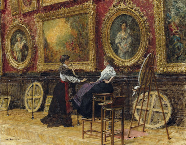 The Copyists In The Musée Du Louvre 1909