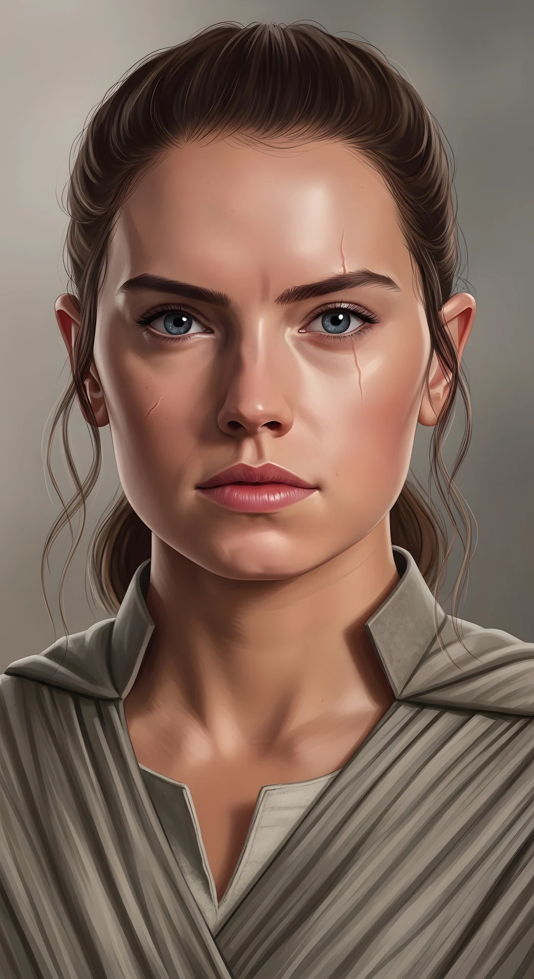Determined Scavenger Portrait with Blue Eyes - Free 4K mobile Wallpaper