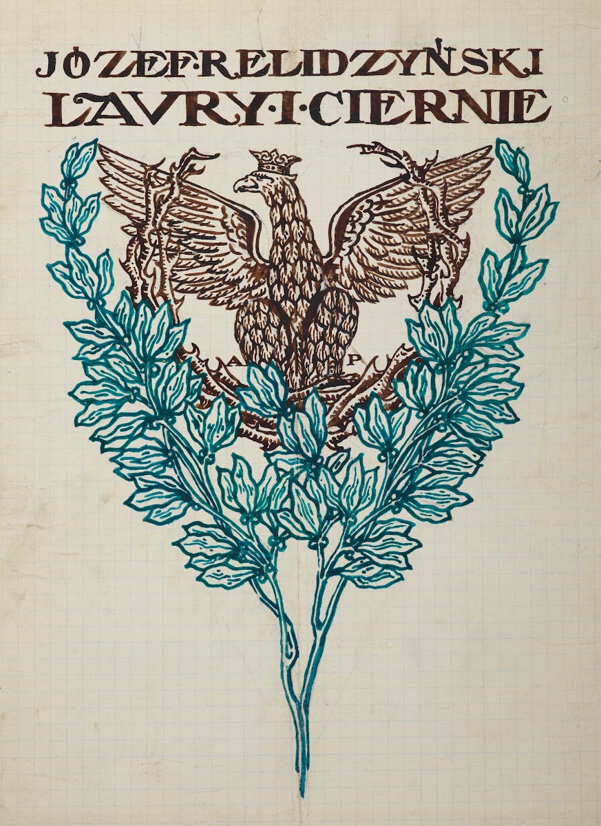Book Cover Design of the Volume of Verse by Józef Relidzyński Laurels and thorns