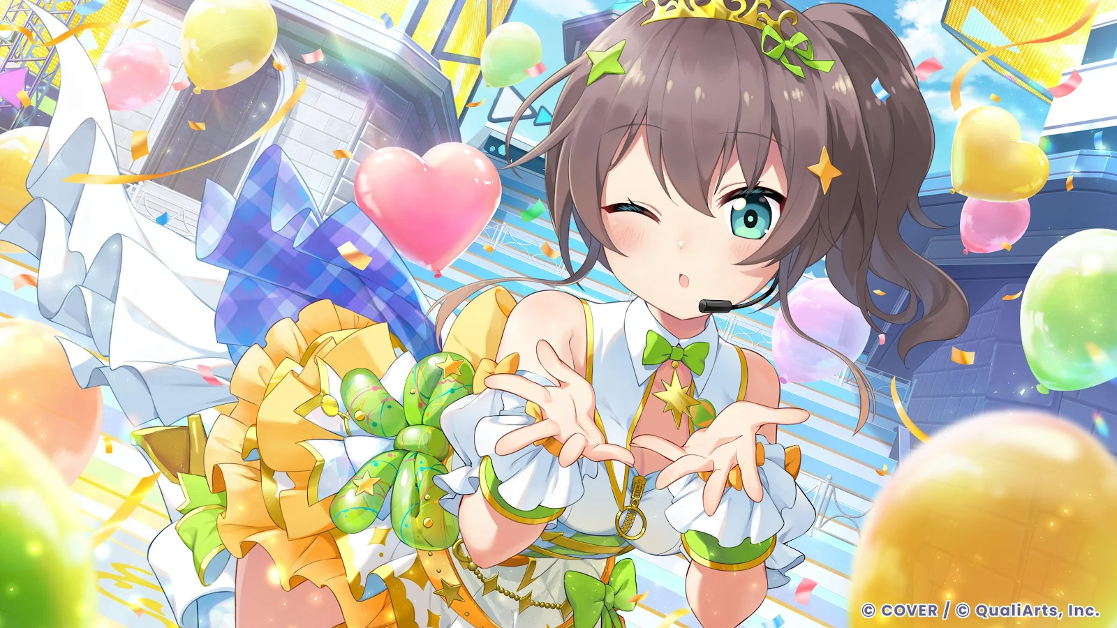 Natsuiro Matsuri Performing - Anime Digital Art 4K Wallpaper (3840x2160)