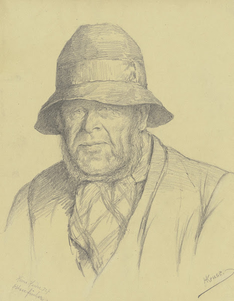 Brustbild eines Ostseefischers 1899