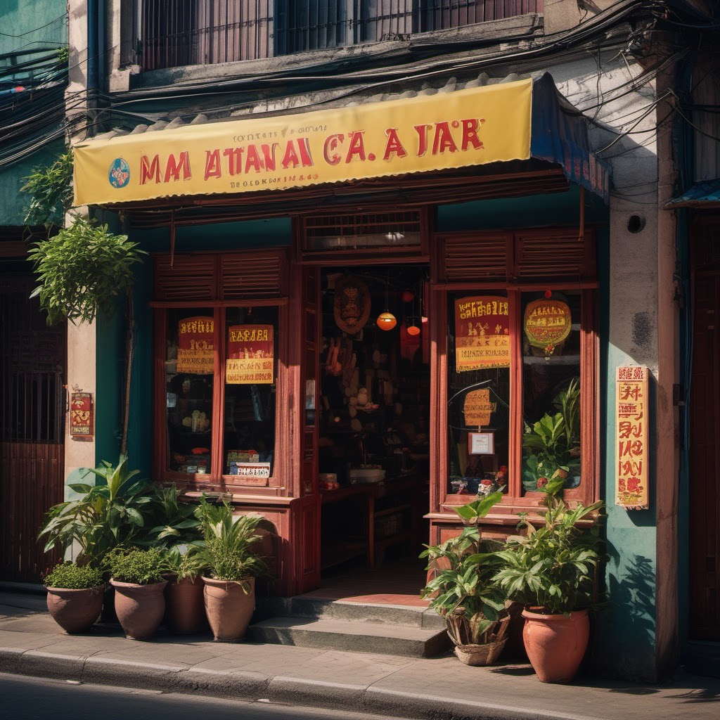 Hình minh họa: Khung cảnh cửa hàng và quy trình kinh doanh
