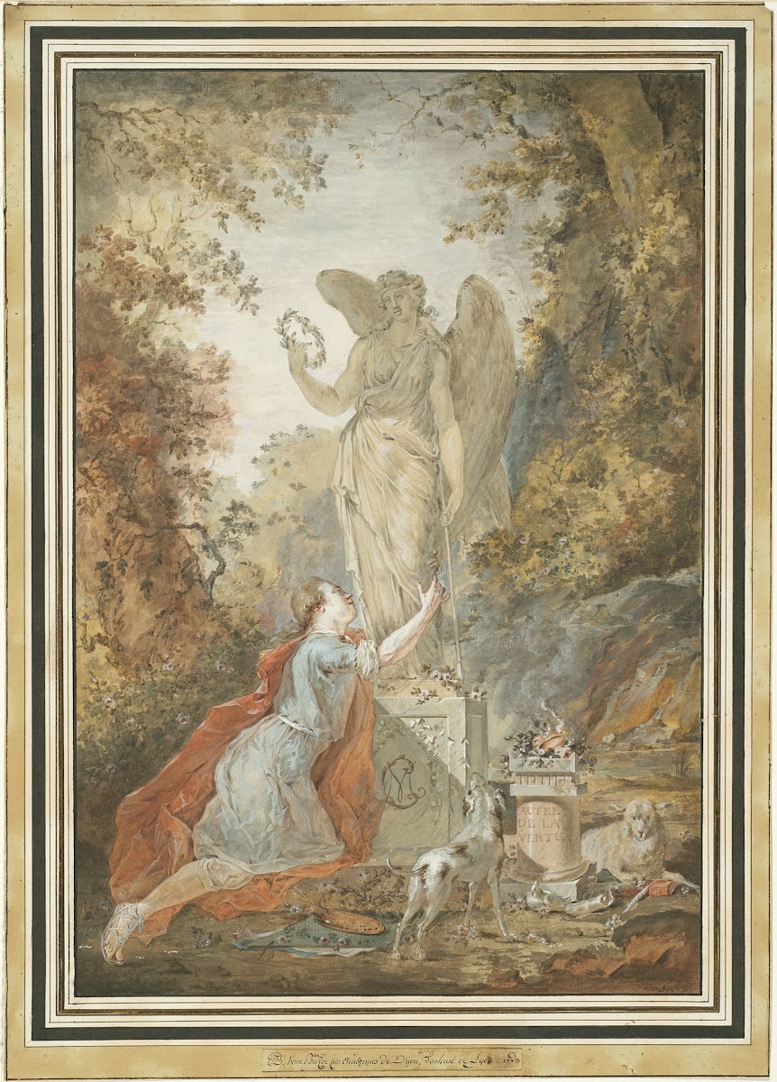 An Artist Adoring a Statue of Virtue 1783