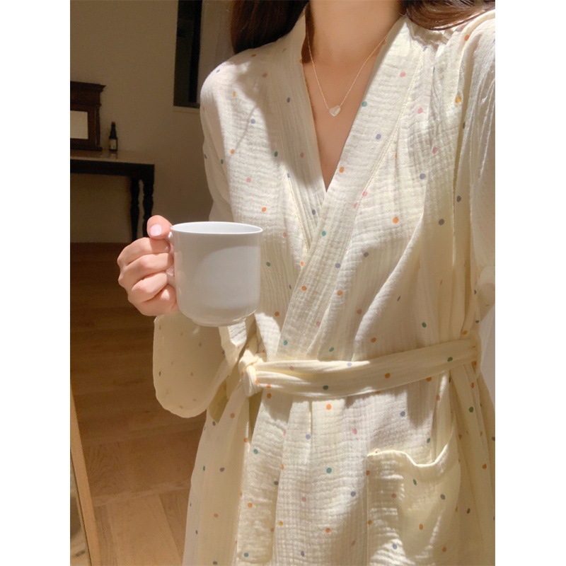 Coral fleece bathrobe for women