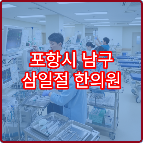포항시 남구 삼일절 한의원 진료 침·추나요법 치료