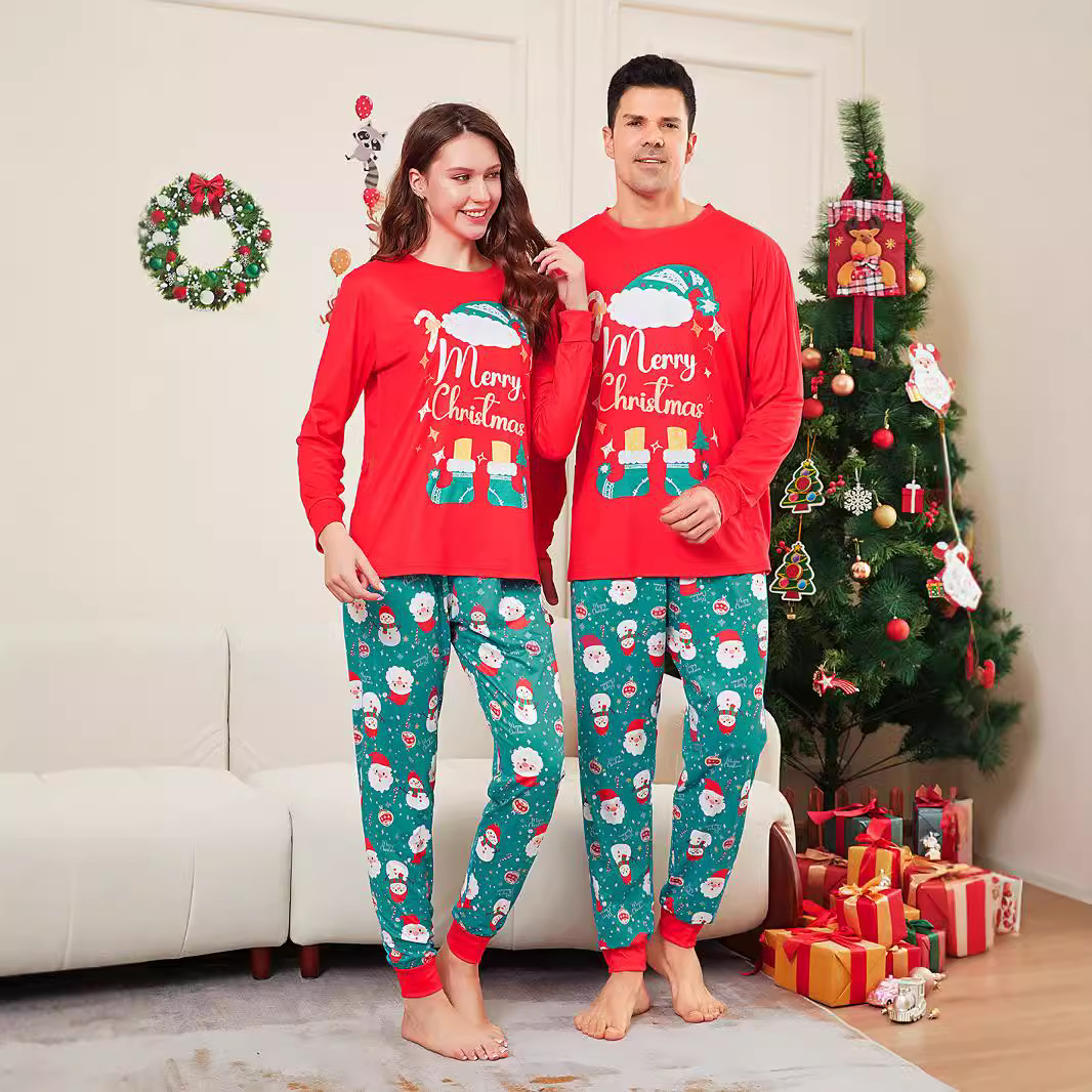 Family Pajama Set, festive, with Santa design