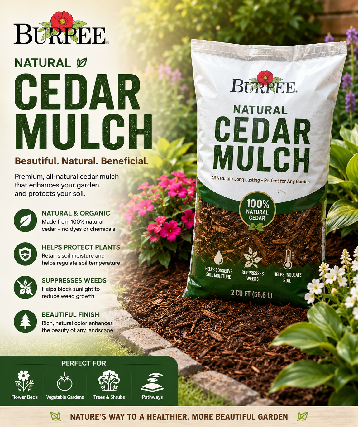 Burpee Natural Cedar Mulch