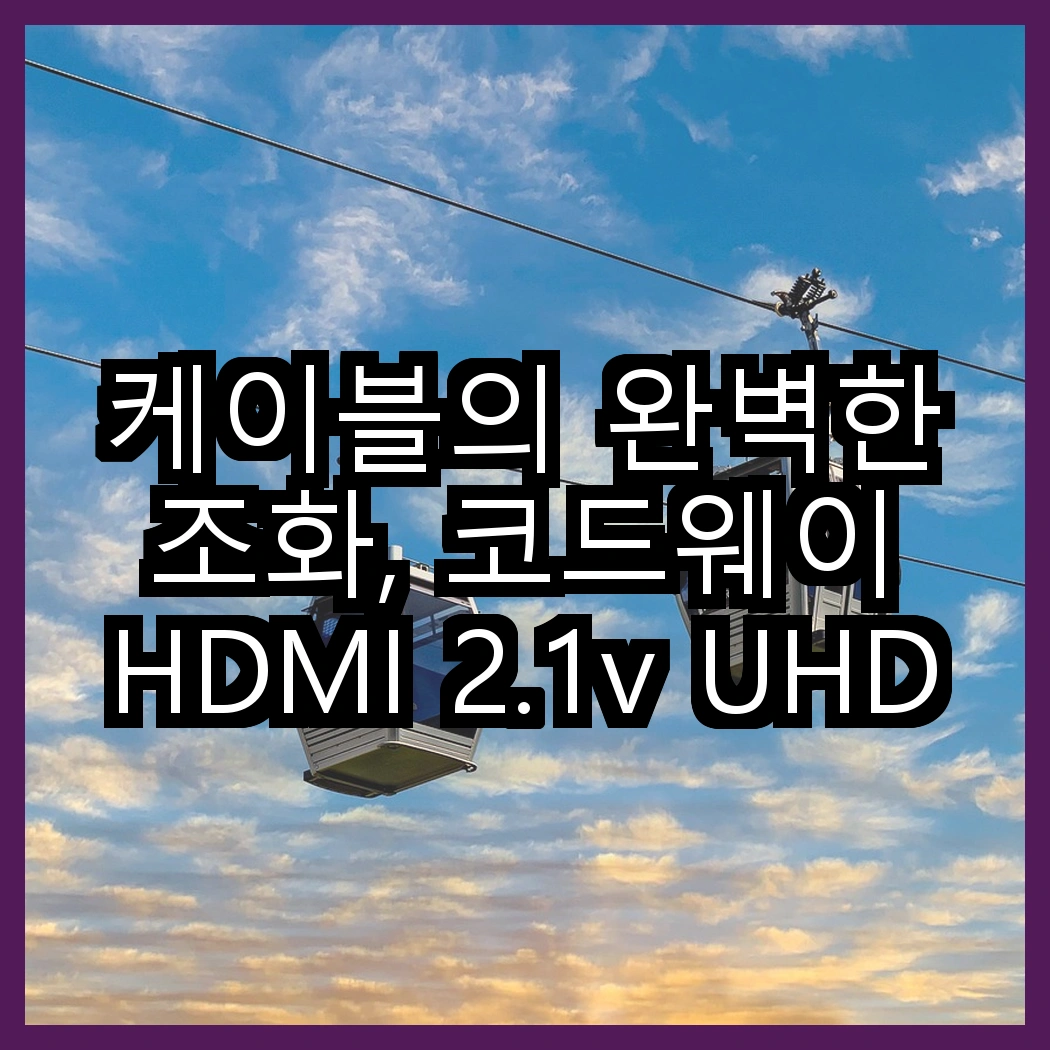 케이블의 완벽한 조화, 코드웨이 HDMI 2.1v UHD 8K 케이블 vs 아이리버 C타입 초고속 충전 데이터 케이블, 어떤 선택이 더 좋을까? 썸네일
