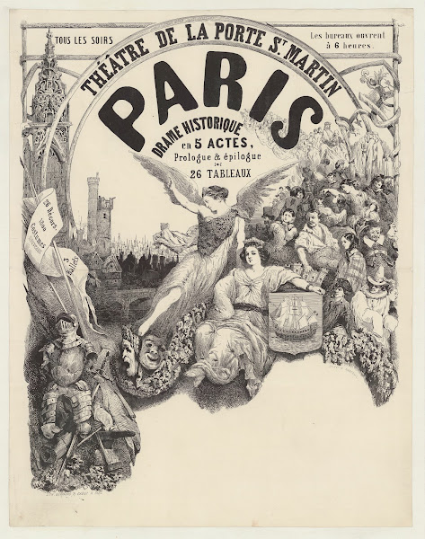 Théâtre de la Porte St Martin Paris Drame historique en 5 actes 1855