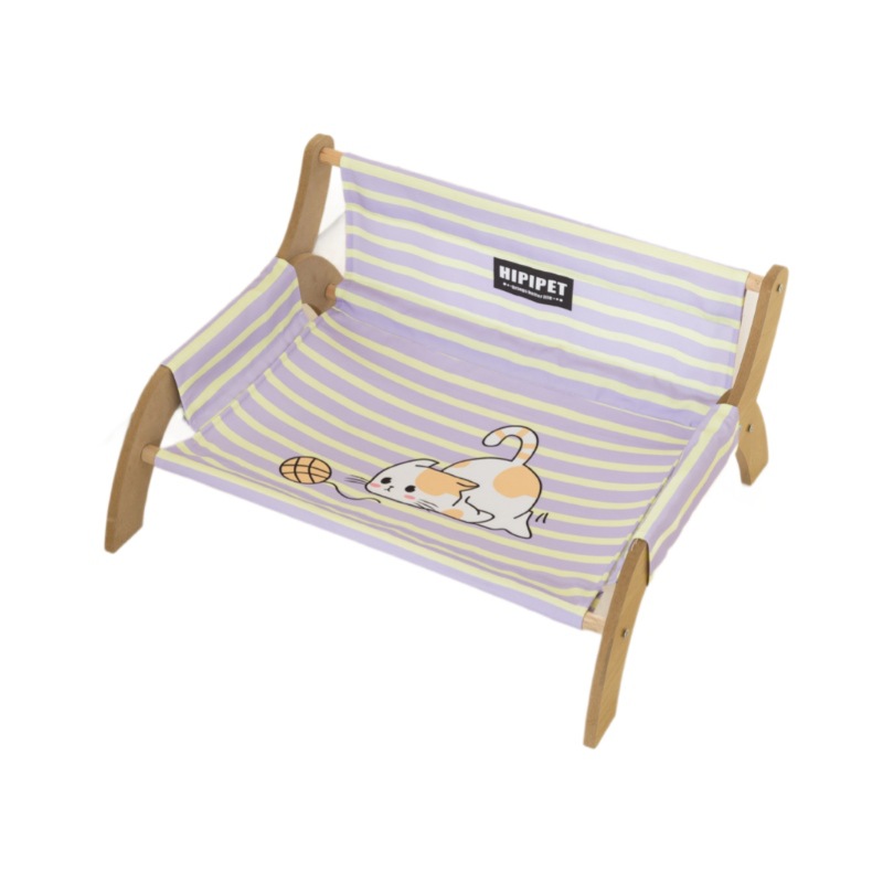 Holz-Katzenbett mit atmungsaktivem Design