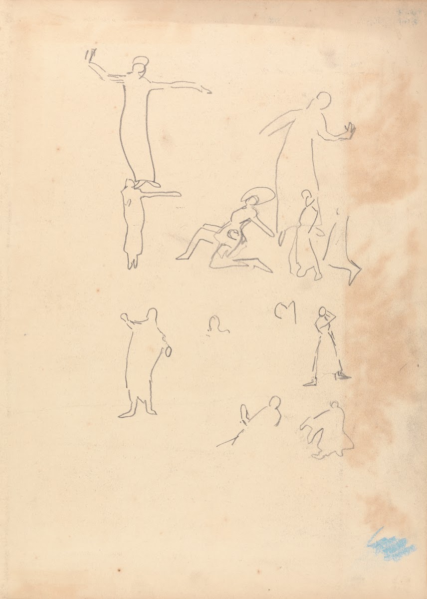 Cave of the Golden Calf Study of Dancers 1912