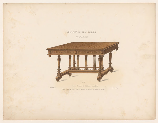 Table Henri II Colonnes Jumelles 1832   1904