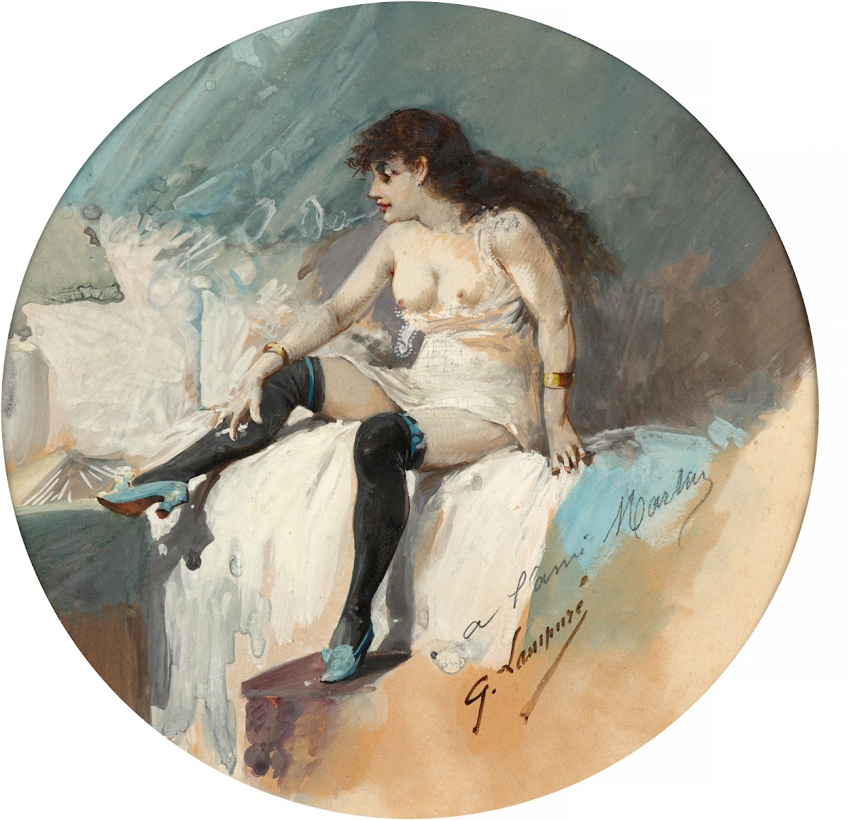 The models pose 19th century