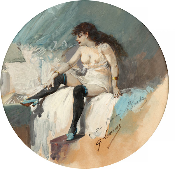 The models pose 19th century