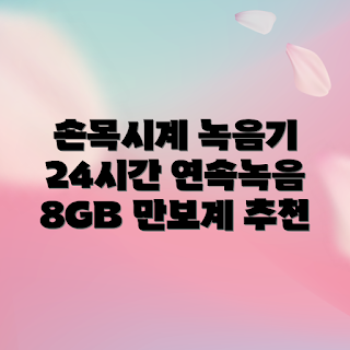 손목시계녹음기, 만보계 녹음기, 24시간 연속녹음, 2023 추천 녹음기, 버디 W16H 리뷰