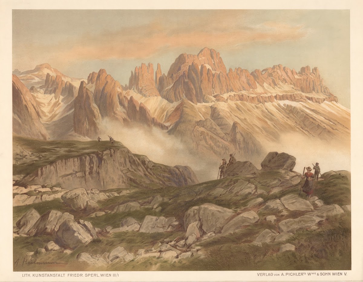 The Rosengarten group in the Dolomites 1890