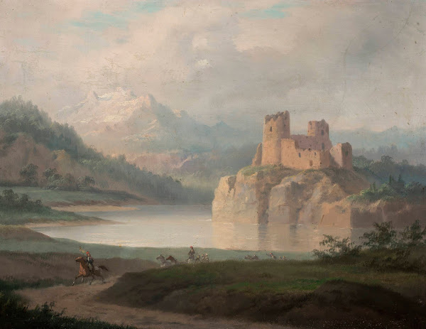 Ruins of the castle in Czorsztyn 1869