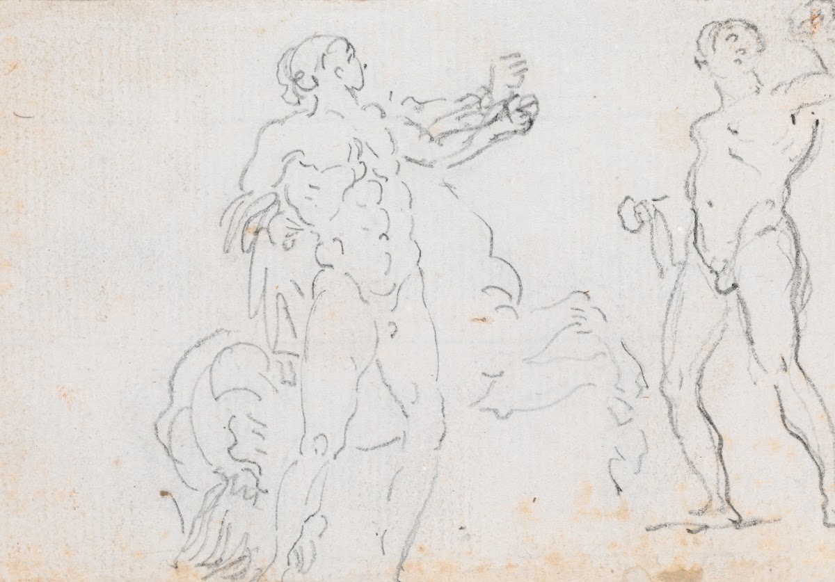 Two Studies of the Statue of Alexander and Bucephalus verso probably c 1754 1765
