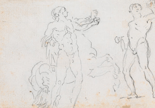 Two Studies of the Statue of Alexander and Bucephalus verso probably c 1754 1765