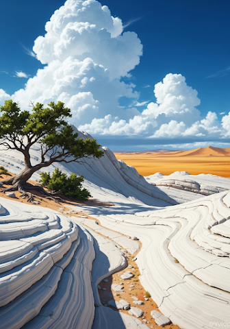 White Dunes and Azure Sky