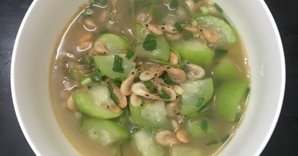 Canh bầu nấu tép tươi