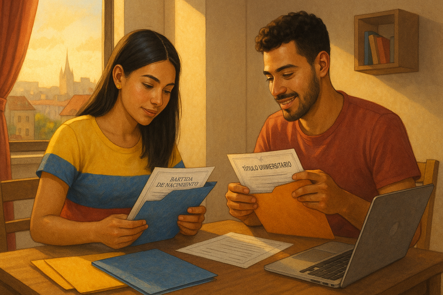 Venezolanos en el exterior organizando documentos y traducción jurada para trámites