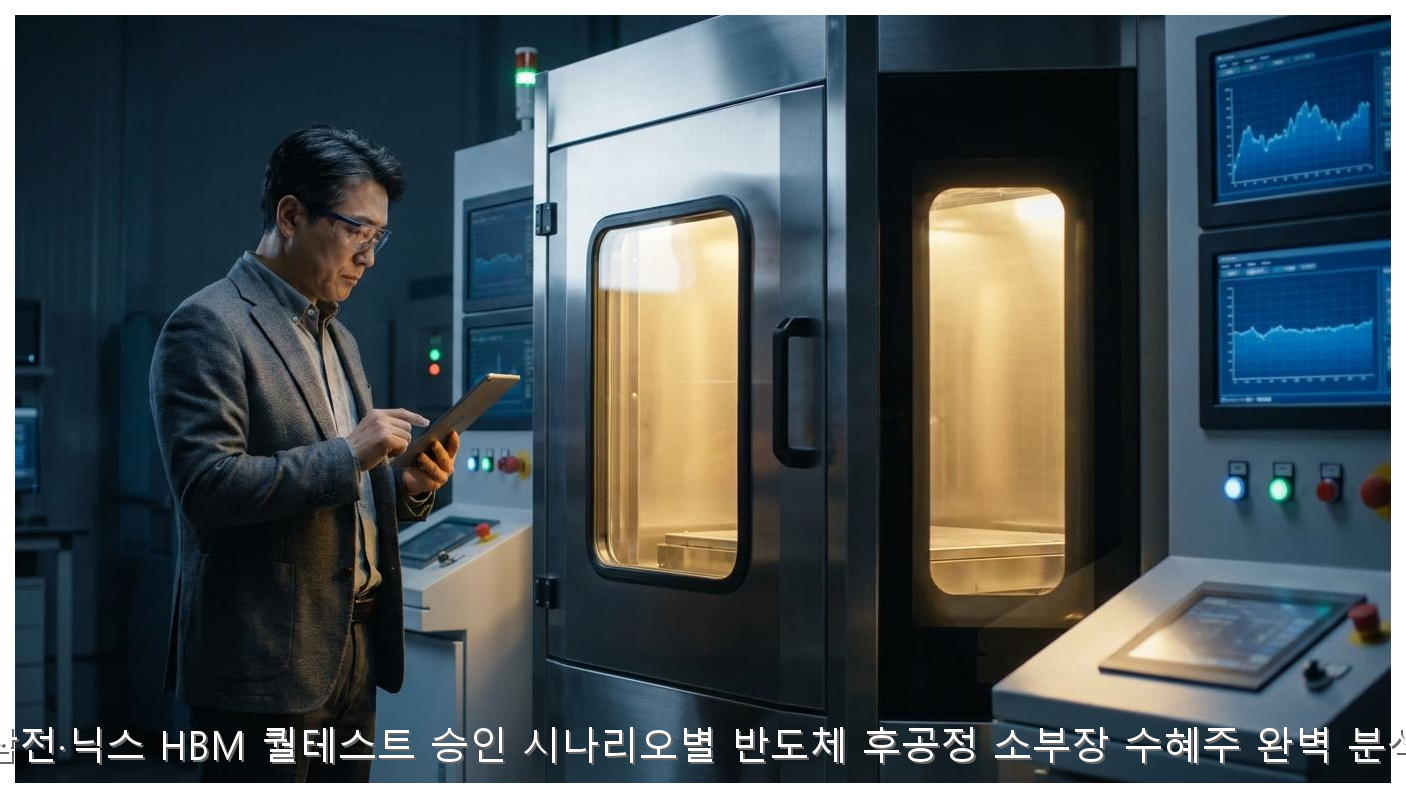 삼전·닉스 HBM 퀄테스트 승인 시나리오별 반도체 후공정 소부장 수혜주 완벽 분석 핵심 안내 및 분석 인포그래픽 (5)