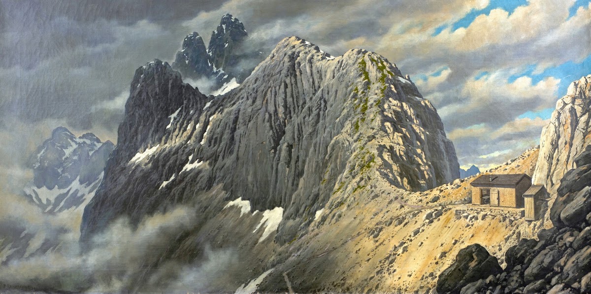 Die Meilerhütte im Wettersteingebirge von Osten aus gesehen 1898